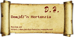 Demjén Hortenzia névjegykártya