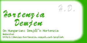 hortenzia demjen business card